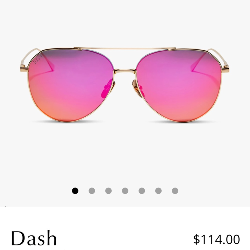 Dash gold/pink mirror polarized Diff sunglasses